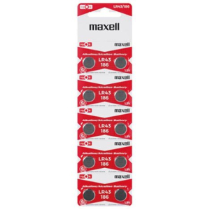LR43 batteria MAXELL 186 alkalina