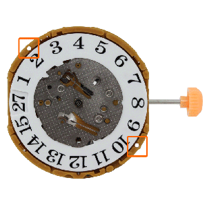 Movimento Miyota GP00,12, 3 sfere, grande data al 12