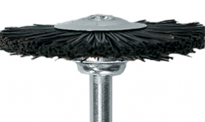 Spazzolino gamma in setola nera forte diam 22 mm, con gambo diam. 2,35