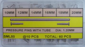 Assortimento di perni a pressione da diam. 1.20 mm pz. 60