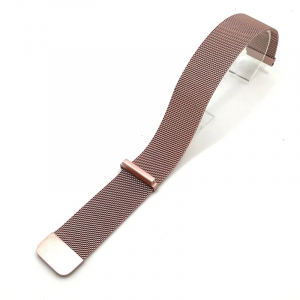 Bracciale Tessuto Milano spessore mm 0.3 LAMINATO ROSE' con chiusura a calamita