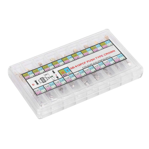 Pulsanti a pressione modello testa piatta zigrinata, colore dorati e Acciaio. cf 54 pz.