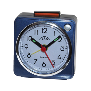 SVEGLIA AL QUARZO 6,0 X 6,0 - Secondo continuo - silenzioso - Colore Blu metallico