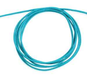 CORDONCINO IN CUOIO COLORE CELESTE cm.100 diam. 1,3 mm