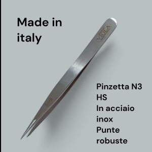 PINZETTA VIOLA N°3 HS IN ACCIAIO INOX (AISI 420)