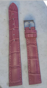 Cinturino in pelle Stampa Alligatore col. FUCSIA