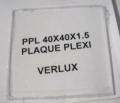 Piastrine in PLEXI piatta di forma quadrata 40x40x2.0mm