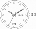 Movimento Miyota GN10, 8 3/4, 3 sfere, data al 6