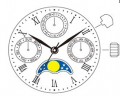 Movimento Miyota 6P20, 10 1/2 multifunzione DD fasi lunari