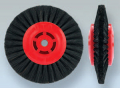 Spazzola convergente in pura setola nera 77 x 4 ranghi centro plastica rosso