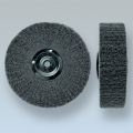 Spazzola in scotch brite ossido alluminio a grana nera forte per finitura 100x30