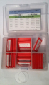 Assortimento di vetri minerali piani spessore mm.0,8 completi di guarnizione Hytrel I-ring cf.36pz