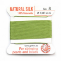 Filo seta per perle Griffin colore Verde Giada