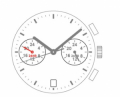 Movimento SHIOJIRI VD31, 12 3/4 - 3 sfere, data al 6, 2 CONTATORI AL 3 - 9, DUAL TIME
