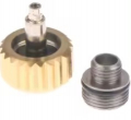 CORONA A VITE TIPO RX SUBMAR GIALLA diam. 7, filetto 4,4 completa di tubo e guarnizione