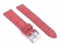 Cinturino in pelle Stampa Alligatore con leggera imbottitura colore FUCSIA opaco mm.18