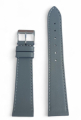 Cinturino in Cuoio ingrassato, piatto a taglio vivo colore Grigio