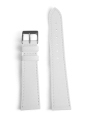 Cinturino in Cuoio ingrassato, piatto a taglio vivo colore Bianco