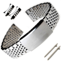 Bracciale in metallo solido e maglie accorciabili, dotato di attacco ansa sia dritto che curvo