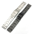 Bracciale in metallo maglia piena SWATCH chrono, con chiusura di sicurezza, attacco mm.19 colore Acciaio Satinato