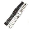 Bracciale in metallo maglia piena SWATCH chrono, con chiusura di sicurezza, attacco mm.17 colore acciaio LUCIDO