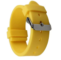Cinturino in silicone colorato liscio con fibbia in metallo, colore Giallo